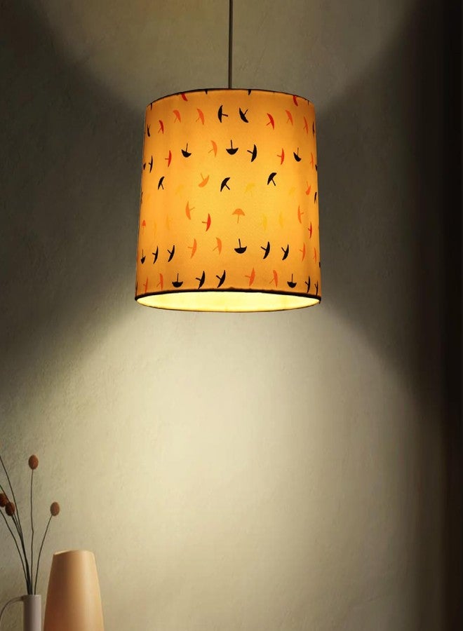 Groeien Fabric Pendant/Hanging Drum Lamp Shade, Decorative Ceiling Light Fixture for Living Room, Home, Bedroom (Modern) - Image 4